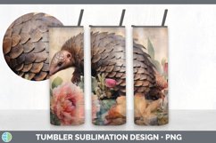 Vintage Pangolin Tumbler | Sublimation 20 oz Skinny Tumbler Product Image 7