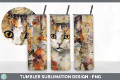 Vintage Calico Cat Tumbler | Sublimation 20 oz Skinny Tumble Product Image 6