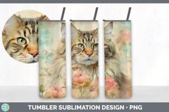 Vintage Maine Coon Cat Tumbler | Sublimation 20 oz Skinny Tu Product Image 4