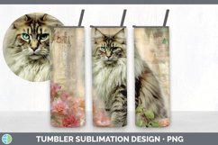 Vintage Maine Coon Cat Tumbler | Sublimation 20 oz Skinny Tu Product Image 7