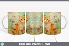 Vintage Orange Cat Mug Wrap | Sublimation Coffee Cup Designs Product Image 7