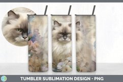 Vintage Ragdoll Cat Tumbler | Sublimation 20 oz Skinny Tumbl Product Image 4
