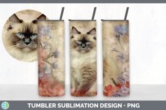 Vintage Ragdoll Cat Tumbler | Sublimation 20 oz Skinny Tumbl Product Image 7