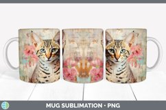 Vintage Savannah Cat Mug Wrap | Sublimation Coffee Cup Desig Product Image 4