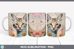 Vintage Savannah Cat Mug Wrap | Sublimation Coffee Cup Desig Product Image 5