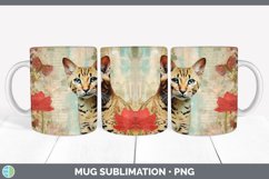 Vintage Savannah Cat Mug Wrap | Sublimation Coffee Cup Desig Product Image 6