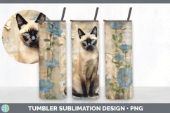Vintage Siamese Cat Tumbler | Sublimation 20 oz Skinny Tumbl Product Image 4