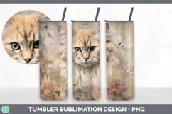 Vintage Siberian Cat Tumbler | Sublimation 20 oz Skinny Tumb Product Image 3