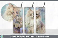 Vintage Siberian Cat Tumbler | Sublimation 20 oz Skinny Tumb Product Image 4