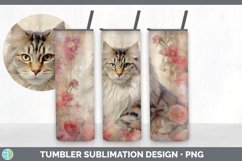 Vintage Siberian Cat Tumbler | Sublimation 20 oz Skinny Tumb Product Image 5