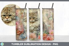 Vintage Siberian Cat Tumbler | Sublimation 20 oz Skinny Tumb Product Image 6