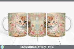 Vintage Angora Cat Mug Wrap | Sublimation Coffee Cup Designs Product Image 3