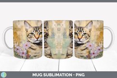 Vintage Angora Cat Mug Wrap | Sublimation Coffee Cup Designs Product Image 6