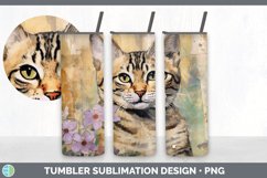 Vintage Angora Cat Tumbler | Sublimation 20 oz Skinny Tumble Product Image 6