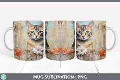 Vintage Angora Cat Mug Wrap | Sublimation Coffee Cup Designs Product Image 7