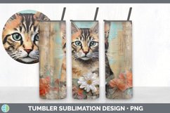 Vintage Angora Cat Tumbler | Sublimation 20 oz Skinny Tumble Product Image 7