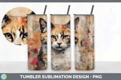 Vintage Tortoiseshell Cat Tumbler | Sublimation 20 oz Skinny Product Image 2