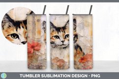 Vintage Tortoiseshell Cat Tumbler | Sublimation 20 oz Skinny Product Image 4