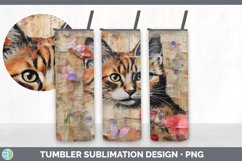 Vintage Tortoiseshell Cat Tumbler | Sublimation 20 oz Skinny Product Image 5
