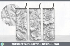3D White Buttercup Flowers Sublimation 3D Tumbler Wrap Product Image 6