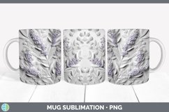 3D White Lavender Flowers Mug Wrap | Sublimation Coffee Cup Product Image 5