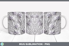 3D White Lavender Flowers Mug Wrap | Sublimation Coffee Cup Product Image 7