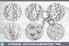 3D Snapdragon Flowers Keychain | Sublimation Keyring Designs Product Image 2