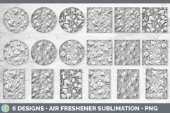 3D White Sweet Pea Flowers Air Freshener | Sublimation Car F Product Image 2