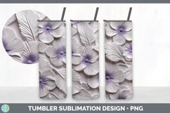 3D Violet Flowers 3D Sublimation Tumbler Wrap Product Image 4