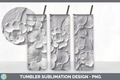 3D Violet Flowers 3D Sublimation Tumbler Wrap Product Image 6