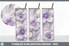 3D Violet Flowers 3D Sublimation Tumbler Wrap Product Image 7