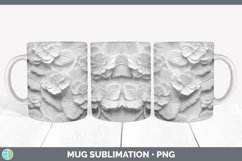 3D White Begonia Flowers Mug Wrap | Sublimation Coffee Cup D Product Image 2