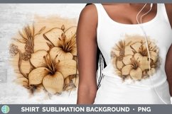 GorgeousED-MD-WBN-S01 Wood Burned Flowers Shirt design.