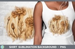 GorgeousWood Burned Flowers Shirt design.