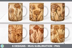 Wood Burned Flowers Mug Huge Sublimation Mega Bundle Product Image 4