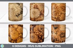 Wood Burned Flowers Mug Huge Sublimation Mega Bundle Product Image 5