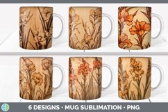 Wood Burned Flowers Mug Huge Sublimation Mega Bundle Product Image 10