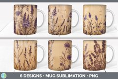 Wood Burned Flowers Mug Huge Sublimation Mega Bundle Product Image 12