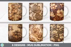 Wood Burned Flowers Mug Huge Sublimation Mega Bundle Product Image 13
