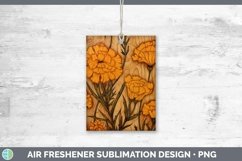 GorgeousWood Burned Flowers Air Freshener design.