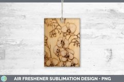 GorgeousWood Burned Flowers Air Freshener design.
