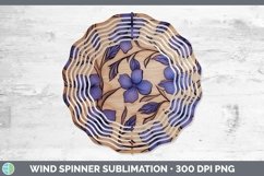 GorgeousWood Burned Flowers Wind Spinner design.