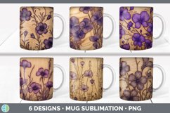 Wood Burned Flowers Mug Huge Sublimation Mega Bundle Product Image 21