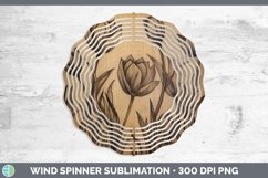 Wood Burned Flowers Tulip Wind Spinner Sublimation Spinner D Product Image 1
