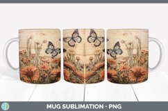 Wood Burned Butterflies Mug Wrap | Sublimation Coffee Cup De Product Image 7