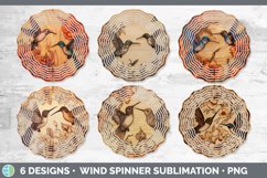 Wood Burned Hummingbird Bird Wind Spinner | Sublimation Spin Product Image 2