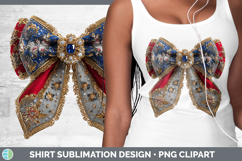 Watercolor Patriotic Bows 01.png Clipart Sublimation PNG Gra Product Image 1