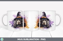 Halloween Spaniel Dog Mug Wrap | Sublimation Coffee Cup Des Product Image 2