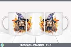 Halloween Spaniel Dog Mug Wrap | Sublimation Coffee Cup Des Product Image 3