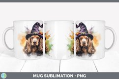 Halloween Spaniel Dog Mug Wrap | Sublimation Coffee Cup Des Product Image 5